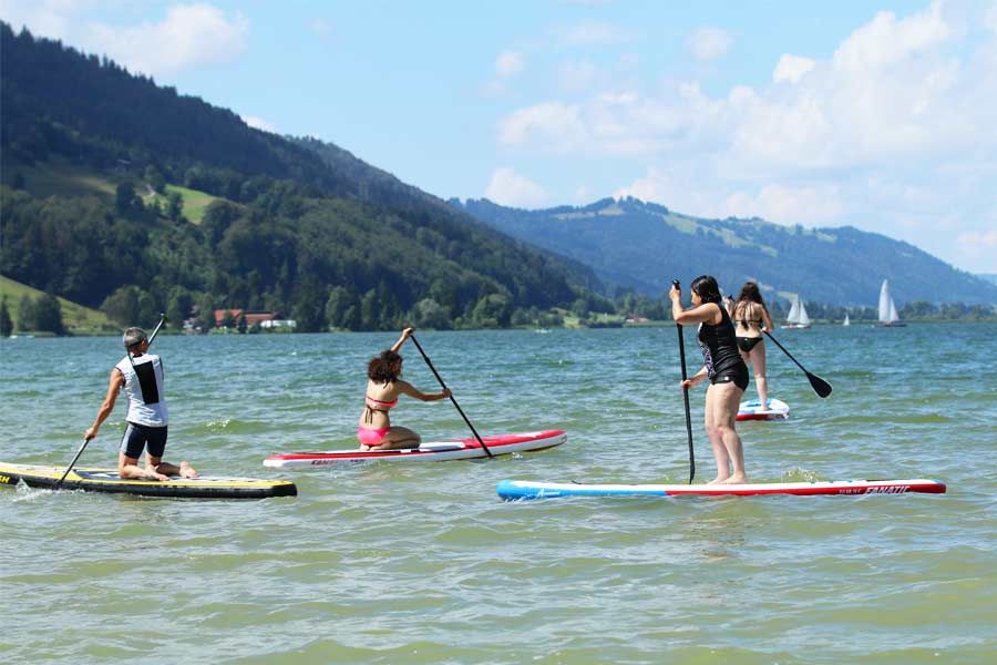 SUP Kurs auf dem Großen Alpsee mit Naish SUP