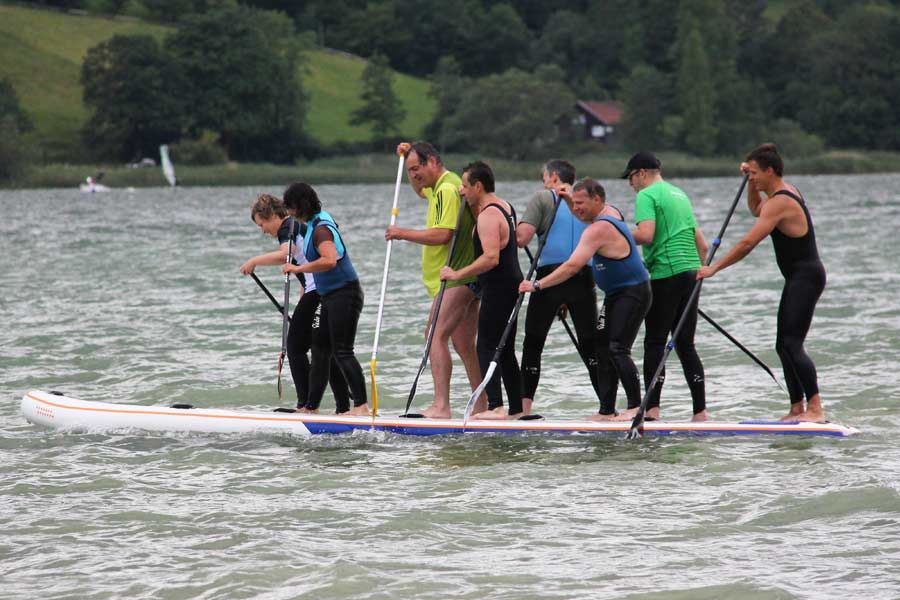 Als Gruppenevent auf dem SUP macht mega Spaß