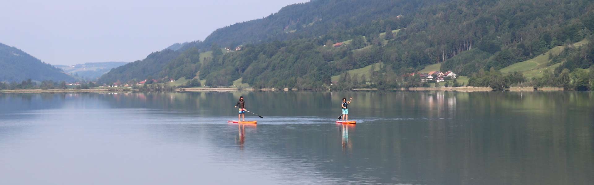 entspannt paddeln mit dem SUP auf dem See